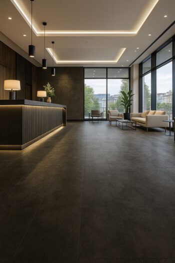 Gerflor, PVC podlaha - lino AladinTex Ultra 2153, na mieru, šíře 4m, šedá, filc, chodba / predsieň