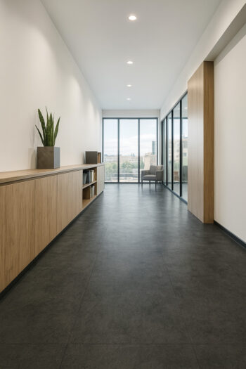 Gerflor, PVC podlaha - lino AladinTex Ultra 2153, na mieru, šíře 4m, šedá, filc, chodba / predsieň