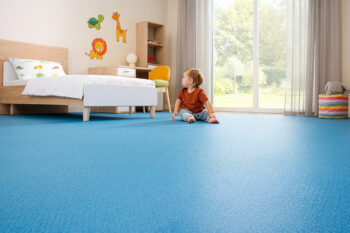 Gerflor, PVC podlaha - lino AladinTex Ultra 2249, na mieru, šíře 4m, modrá, filc, chodba / predsieň