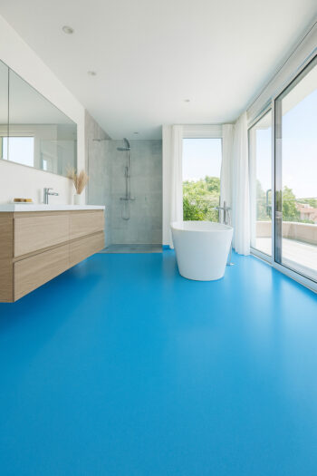 Gerflor, PVC podlaha - lino Flexar Nerok 2249 Brooklyn Blue, na mieru, šíře 2m,4m, modrá, bez podkladu, chodba / predsieň