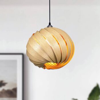 Gofurnit Mela závesná lampa, dub, Ø 35 cm