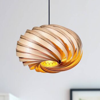 Gofurnit Quiescenta závesná lampa, jaseň, Ø 45 cm