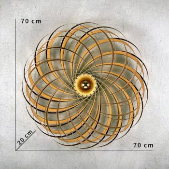 Gofurnit Veneria nástenné svietidlo, dub, Ø 70 cm