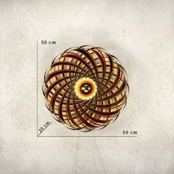 Gofurnit Veneria nástenné svietidlo, orech Ø 50 cm