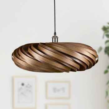 Gofurnit Veneria závesná lampa, orech, Ø 60 cm