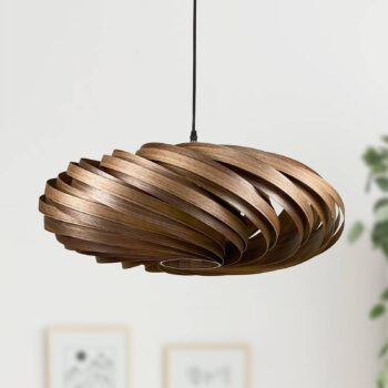 Gofurnit Veneria závesná lampa, orech, Ø 60 cm