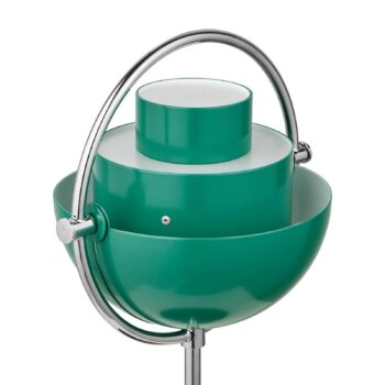 Gubi Stolová lampa Multi-Lite, chróm/modrozelená, V 30 cm