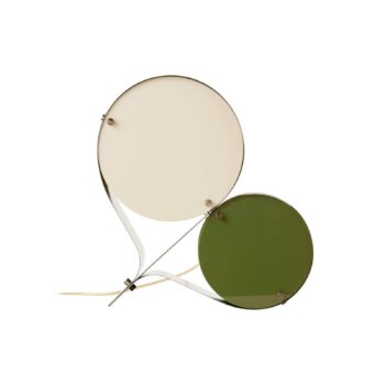 Gubi stolová lampa Coppia, slonová kosť/olivovo zelená, výška 42 cm