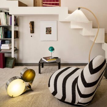 Gubi stolová lampa Coppia, slonová kosť/olivovo zelená, výška 42 cm