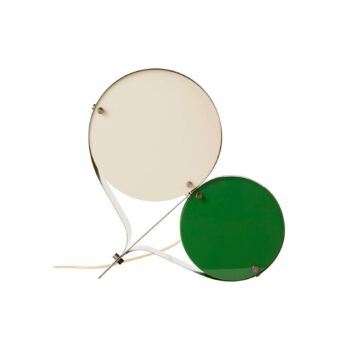 Gubi stolová lampa Coppia, slonová kosť/zelená, oceľ, výška 42 cm