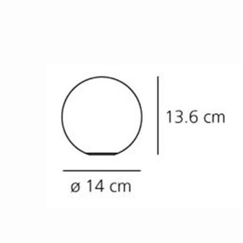 Guľová stolná lampa Artemide Dioscuri, 14 cm