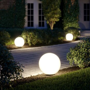 Guľové svietidlo Cumulus S pre záhradu, Ø 30 cm