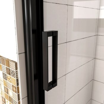 H K - Luxusné posuvné sprchové dvere ALTO BLACK 116- 120x195cm Ľ/P so Soft close zatváraním SE-ALTOBLACK120SET