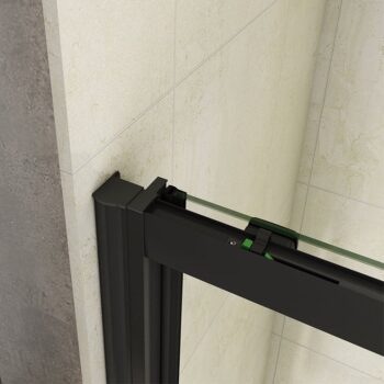 H K - Luxusné posuvné sprchové dvere ALTO BLACK 116- 120x195cm Ľ/P so Soft close zatváraním SE-ALTOBLACK120SET