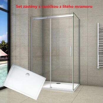 H K - Obdĺžnikový sprchovací kút HARMONY 100x90cm, L / P variant vrátane sprchovej vaničky z liateho mramoru SE-HARMONY10090 / ROCKY-10090