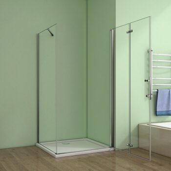 H K - Obdĺžnikový sprchovací kút MELODY 100x80 cm sa zalamovacím dverami vrátane sprchovej vaničky z liateho mramoru SE-MELODYB810080 / SE- ROCKY10080