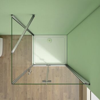H K - Obdĺžnikový sprchovací kút MELODY 90x80 cm sa zalamovacím dverami vrátane sprchovej vaničky z liateho mramoru SE-MELODYB89080 / SE-ROCKY9080