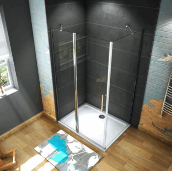 H K - Obdĺžnikový sprchovací kút MELODY B5 100x80 cm s jednokrídlovými dverami s pevnou stenou SE-MELODYB510080