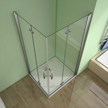 H K - Obdĺžnikový sprchovací kút MELODY R908, 90x80 cm sa zalamovacím dverami vrátane sprchovej vaničky z liateho mramoru SE-MELODYR908 / SE-ROCKY-9080