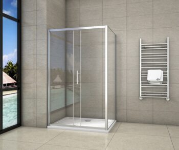 H K - Obdĺžnikový sprchovací kút SYMPHONY 140x90 cm s posuvnými dverami vrátane sprchovej vaničky z liateho mramoru SE-SYMPHONY14090 / ROCKY-14090