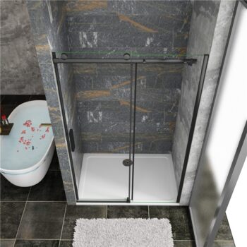H K - Posuvné sprchové dvere DIAMOND BLACK 96- 100x200cm L / P variant SE-DIAMONDBLACK100SET