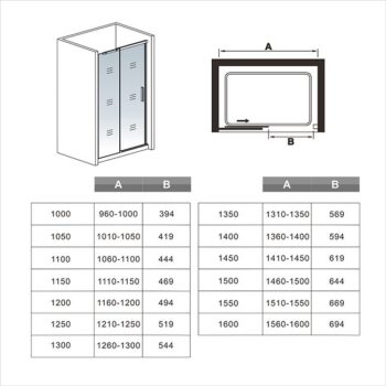 H K - Posuvné sprchové dvere HARMONY B2 120, 116-120x195cm L / P variant SE-HARMONYB2120SET