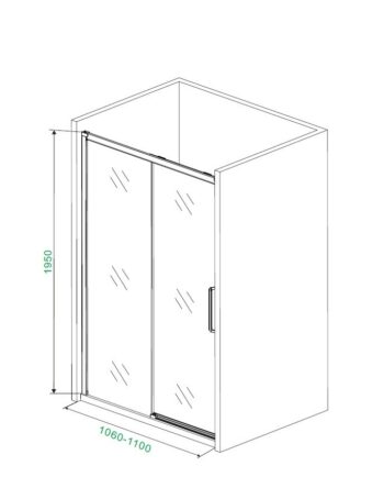 H K - Posuvné sprchové dvere NERO B2 110cm L / P variant SE-NEROB2110