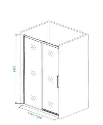 H K - Posuvné sprchové dvere NERO B2 120cm L / P variant SE-NEROB2120