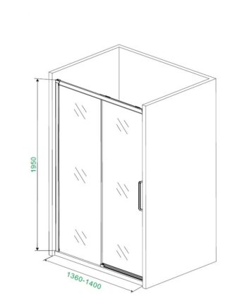 H K - Posuvné sprchové dvere NERO B2 140cm L / P variant SE-NEROB2140