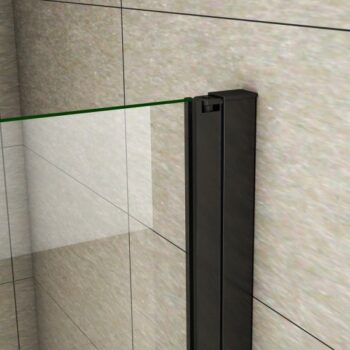 H K - Sprchovací kút BLACK SAFIR A2 100cm s dvoma jednokrídlovými dverami SE-BLACKSAFIRA2100