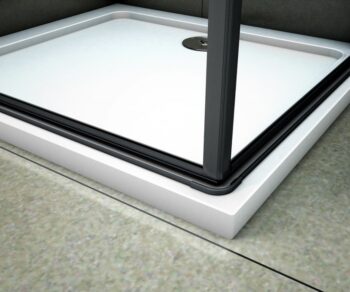 H K - Sprchovací kút BLACK SAFIR A2 100cm s dvoma jednokrídlovými dverami SE-BLACKSAFIRA2100