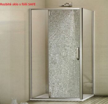H K - Sprchové dvere SAFE D2 100 FROST dvojkrídlové 96-100 x 195 cm SE-SAFED2100FROST
