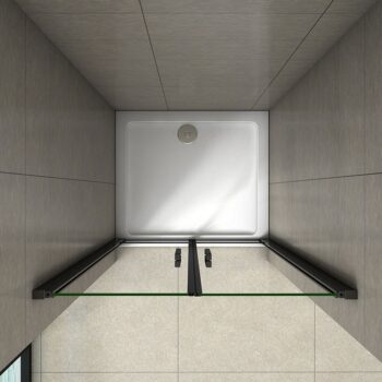 H K - Sprchové dvere dvojkrídlové BLACK SAFIR D2 100, 96-100 x 200 cm SE-BLACKSAFIRD2100