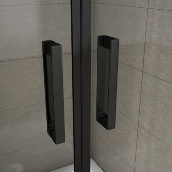 H K - Sprchové dvere dvojkrídlové BLACK SAFIR D2 100, 96-100 x 200 cm SE-BLACKSAFIRD2100