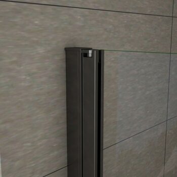 H K - Sprchové dvere dvojkrídlové BLACK SAFIR D2 80, 76-80 x 200 cm SE-BLACKSAFIRD280