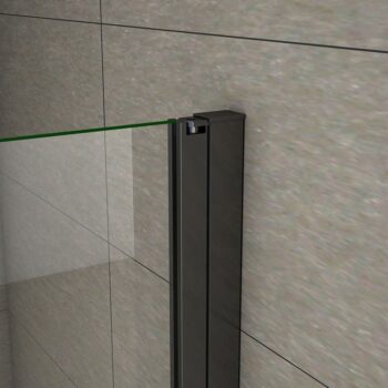 H K - Sprchové dvere jednokrídlové BLACK SAFIR D1 80, 78,7-81,7x 200 cm SE-BLACKSAFIRD180SET