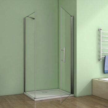 H K - Štvorcový sprchovací kút MELODY A1 90 cm s jednokrídlovými dverami vrátane sprchovej vaničky z liateho mramoru SE-MELODYA190 / SE-ROCKY-90sq