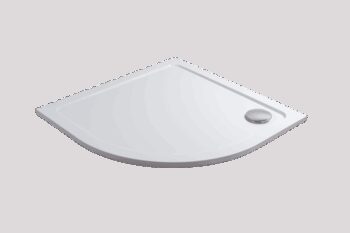 H K - THOR Sprchová vanička z liateho mramoru, štvrťkruh, R550 90x90x3 cm SE-THOR-90Q