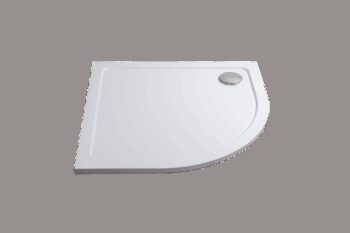 H K - THOR Sprchová vanička z liateho mramoru, štvrťkruh, R550 90x90x3 cm SE-THOR-90Q