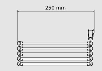 H K - Vaňová zástena päťdielna V5 120M, matný chróm, číre sklo SE-V5 120M