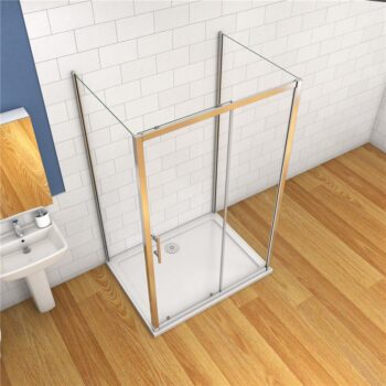 H K - Viacstenné sprchovací kút SYMPHONY U3 140x90x90 cm s posuvnými dverami vrátane sprchovej vaničky z liateho mramoru SE-SYMPHONYU31409090 / THOR-14090