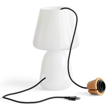 HAY Apollo stolová lampa zo skla, biela