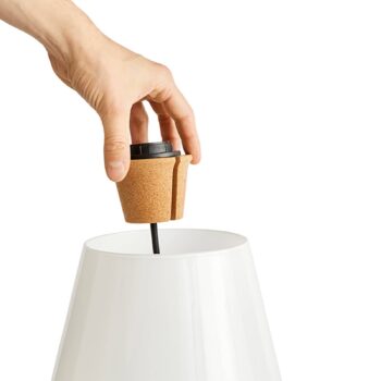 HAY Apollo stolová lampa zo skla, biela