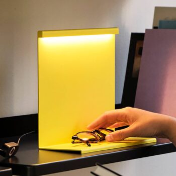 HAY LBM stolová LED lampa stmievač titánová žltá
