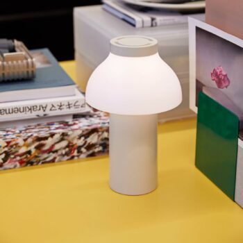 HAY PC Prenosná stolná LED lampa s dobíjacou batériou, krémovo biela