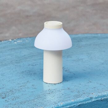 HAY PC Prenosná stolná LED lampa s dobíjacou batériou, krémovo biela