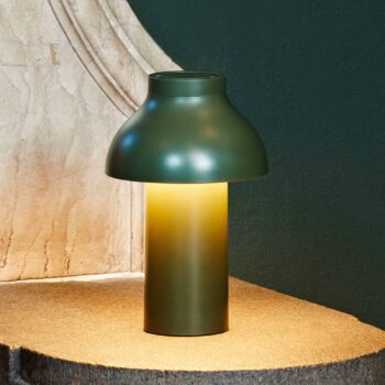 HAY PC Prenosná stolná LED lampa s dobíjacou batériou, olivová