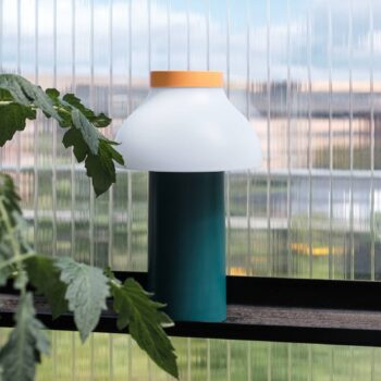HAY PC Prenosná stolná LED lampa s dobíjacou batériou, zelená farba oceánu