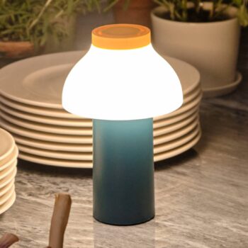 HAY PC Prenosná stolná LED lampa s dobíjacou batériou, zelená farba oceánu