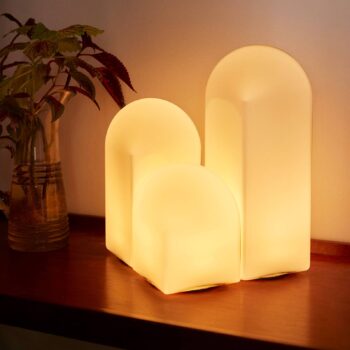 HAY Parade LED stolová lampa shell white výška 24 cm